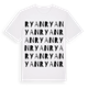 White t-shirt med Ryan ordlek t-shirt