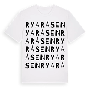 Ryaråsen ordlek t-shirt – ekologisk bomull t-shirt från Pinshirt