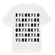 White t-shirt med Rybo ordlek t-shirt