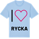 Blue Soul t-shirt med Jag älskar Rycka t-shirt stort tryck
