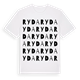 White t-shirt med Ryda ordlek t-shirt