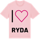 Pink Cotton t-shirt med Jag älskar Ryda t-shirt stort tryck