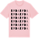 Pink Cotton t-shirt med Ryda ordlek t-shirt