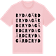 Pink Cotton t-shirt med Rydagärde ordlek t-shirt
