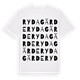 White t-shirt med Rydagärde ordlek t-shirt