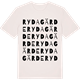 Vintage White t-shirt med Rydagärde ordlek t-shirt