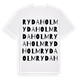 White t-shirt med Rydaholm ordlek t-shirt