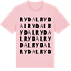 Pink Cotton t-shirt med Rydal ordlek t-shirt