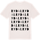 Vintage White t-shirt med Rydal ordlek t-shirt