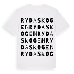 Rydaskogen ordlek t-shirt – ekologisk bomull t-shirt från Pinshirt
