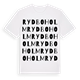 White t-shirt med Rydboholm ordlek t-shirt