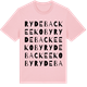 Pink Cotton t-shirt med Rydebacke Ekoby ordlek t-shirt