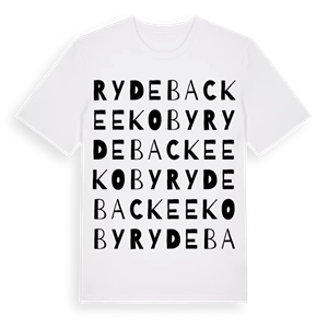 Rydebacke Ekoby ordlek t-shirt – ekologisk bomull t-shirt från Pinshirt