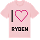 Pink Cotton t-shirt med Jag älskar Ryden t-shirt stort tryck
