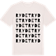 Vintage White t-shirt med Rydet ordlek t-shirt