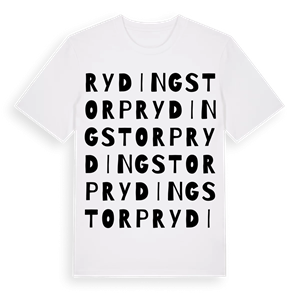 Rydingstorp ordlek t-shirt – ekologisk bomull t-shirt från Pinshirt