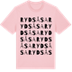 Pink Cotton t-shirt med Rydsåsa ordlek t-shirt