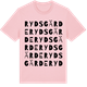 Pink Cotton t-shirt med Rydsgärde ordlek t-shirt