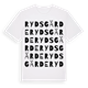 White t-shirt med Rydsgärde ordlek t-shirt