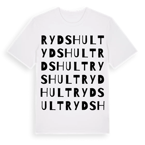 Rydshult ordlek t-shirt – ekologisk bomull t-shirt från Pinshirt