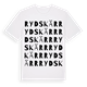 White t-shirt med Rydskärr ordlek t-shirt