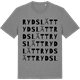 Mid Heather Gray t-shirt med Rydslätt ordlek t-shirt