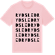 Pink Cotton t-shirt med Rydsled ordlek t-shirt