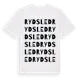 White t-shirt med Rydsled ordlek t-shirt