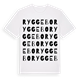 White t-shirt med Ryggebo ordlek t-shirt