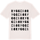 Vintage White t-shirt med Ryggebo ordlek t-shirt
