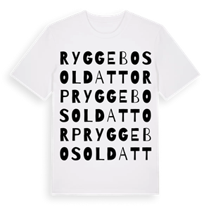Ryggebo soldattorp ordlek t-shirt – ekologisk bomull t-shirt från Pinshirt