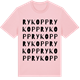 Pink Cotton t-shirt med Rykopp ordlek t-shirt