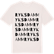 Vintage White t-shirt med Ryksdamm ordlek t-shirt