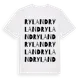 White t-shirt med Ryland ordlek t-shirt