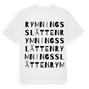 Rymningsslätten ordlek t-shirt – ekologisk bomull t-shirt från Pinshirt