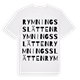 Rymningsslätten ordlek t-shirt
