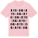 Pink Cotton t-shirt med Ryninga ordlek t-shirt
