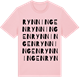 Pink Cotton t-shirt med Rynningen ordlek t-shirt