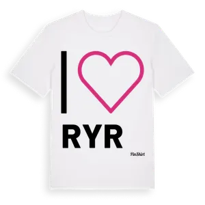 Jag älskar Ryr t-shirt stort tryck – ekologisk bomull t-shirt från Pinshirt