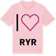 Pink Cotton t-shirt med Jag älskar Ryr t-shirt stort tryck