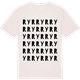 Vintage White t-shirt med Ryr ordlek t-shirt