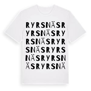 Ryrsnäs ordlek t-shirt – ekologisk bomull t-shirt från Pinshirt