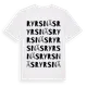 White t-shirt med Ryrsnäs ordlek t-shirt