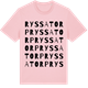 Pink Cotton t-shirt med Ryssatorp ordlek t-shirt