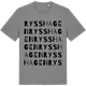 Mid Heather Gray t-shirt med Rysshagen ordlek t-shirt