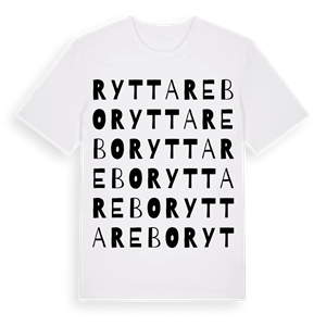 Ryttarebo ordlek t-shirt – ekologisk bomull t-shirt från Pinshirt