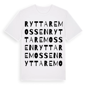 Ryttaremossen ordlek t-shirt – ekologisk bomull t-shirt från Pinshirt