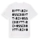 White t-shirt med Ryttaremossen ordlek t-shirt