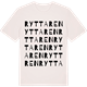 Vintage White t-shirt med Ryttaren ordlek t-shirt
