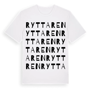 Ryttaren ordlek t-shirt – ekologisk bomull t-shirt från Pinshirt